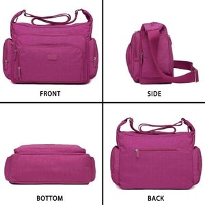 Crossbody Handbag Purse Anti theft Casual Multi Pocket Shoulder Bag Nylon Travel